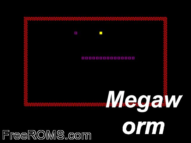Megaworm (UK) (19xx) Amstrad CPC game showing 3D box cover and gameplay screenshot