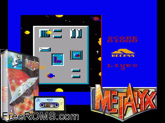 Metalyx (UK) (19xx) Amstrad CPC game showing 3D box cover and gameplay screenshot