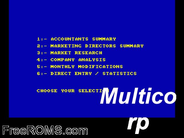 Multicorp (UK) (19xx) Amstrad CPC game showing 3D box cover and gameplay screenshot
