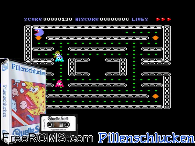 Munch-It (UK) (1985) Amstrad CPC game showing 3D box cover and gameplay screenshot