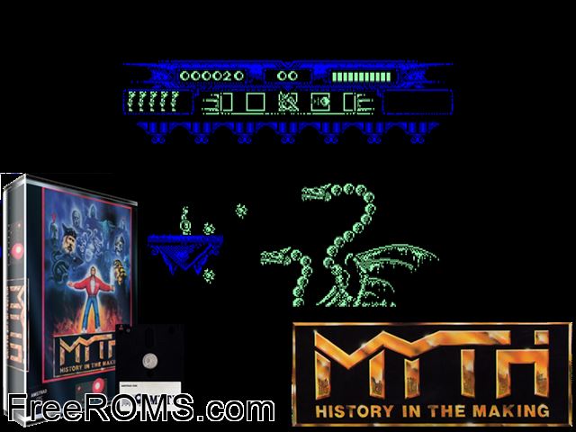 Myth (UK) (1989) Amstrad CPC game showing 3D box cover and gameplay screenshot