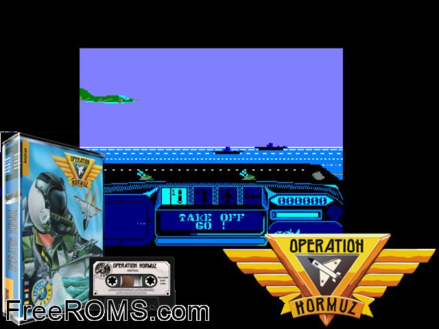 Operation Hormuz (UK) (1988) Amstrad CPC game showing 3D box cover and gameplay screenshot