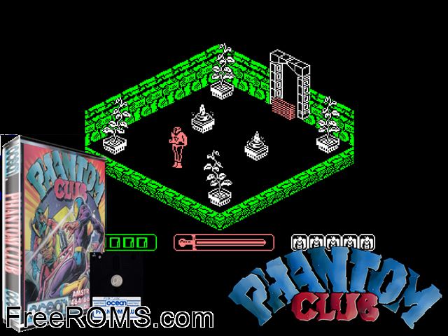 Phantom Club (UK) (1988) Amstrad CPC game showing 3D box cover and gameplay screenshot