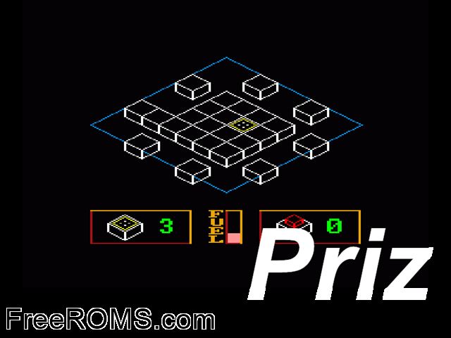 Priz (F) (1990) Amstrad CPC game showing 3D box cover and gameplay screenshot