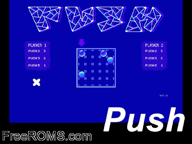 Push (F) (1993) (PD) Amstrad CPC game showing 3D box cover and gameplay screenshot