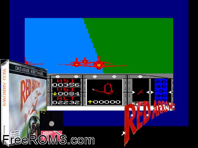 Red Arrows, The (UK) (1985) Amstrad CPC game showing 3D box cover and gameplay screenshot