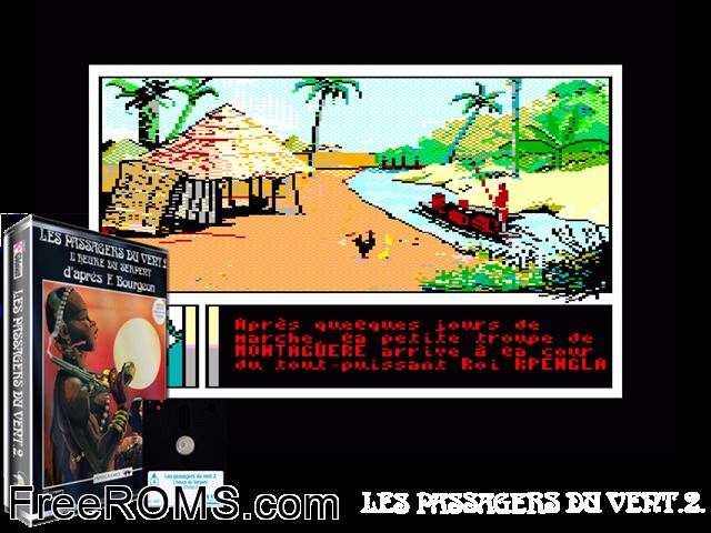 Reisende Im Wind 2 (G) (1987) (Disk 1 of 2) Amstrad CPC game showing 3D box cover and gameplay screenshot