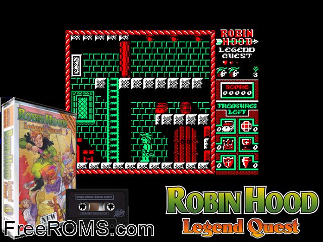 Robin Hood - Legend Quest (UK) (1993) Amstrad CPC game showing 3D box cover and gameplay screenshot