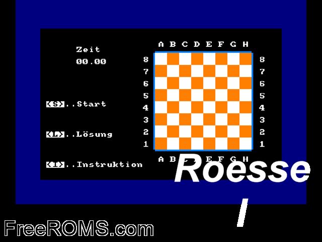 Roessel (G) (19xx) Amstrad CPC game showing 3D box cover and gameplay screenshot