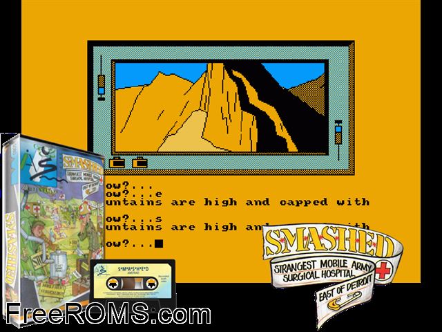 Smashed (UK) (1987) Amstrad CPC game showing 3D box cover and gameplay screenshot