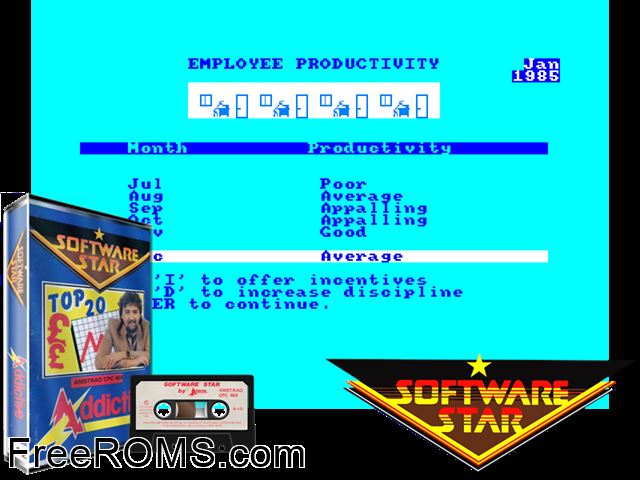 Software Star (UK) (19xx) Amstrad CPC game showing 3D box cover and gameplay screenshot