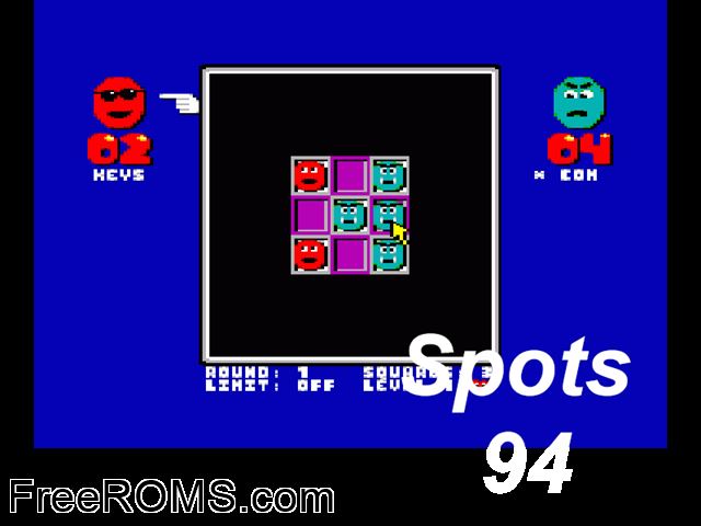 Spots 94 (UK) (1994) Amstrad CPC game showing 3D box cover and gameplay screenshot
