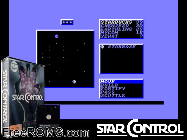 Star Control (UK) (1990) Amstrad CPC game showing 3D box cover and gameplay screenshot