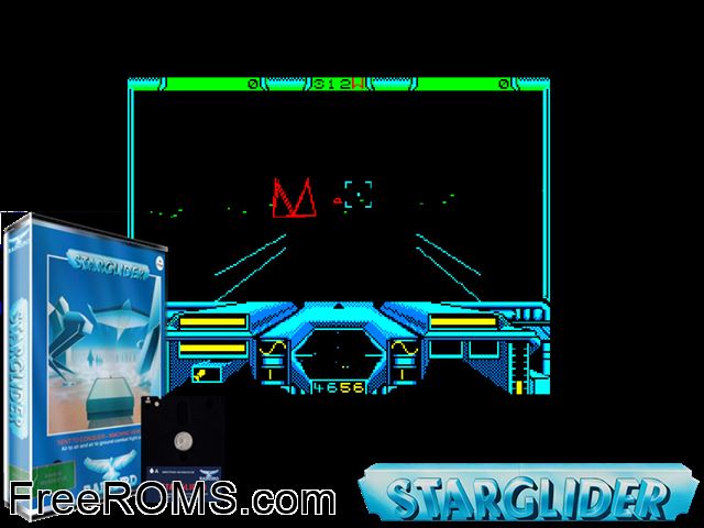 Star Glider (UK) (1987) Amstrad CPC game showing 3D box cover and gameplay screenshot