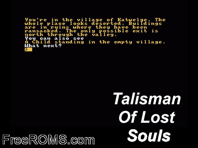Talisman of Lost Souls (Playable Demo) (UK) (1991) Amstrad CPC game showing 3D box cover and gameplay screenshot