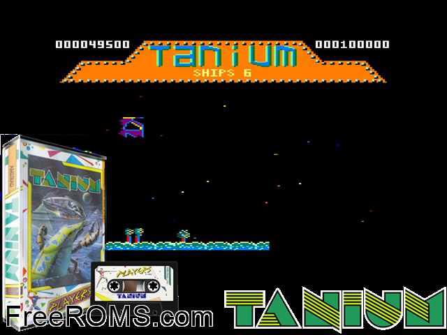 Tanium (UK) (1988) Amstrad CPC game showing 3D box cover and gameplay screenshot