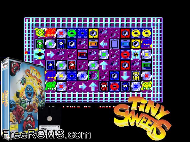 Tiny Skweeks (UK) (1991) Amstrad CPC game showing 3D box cover and gameplay screenshot