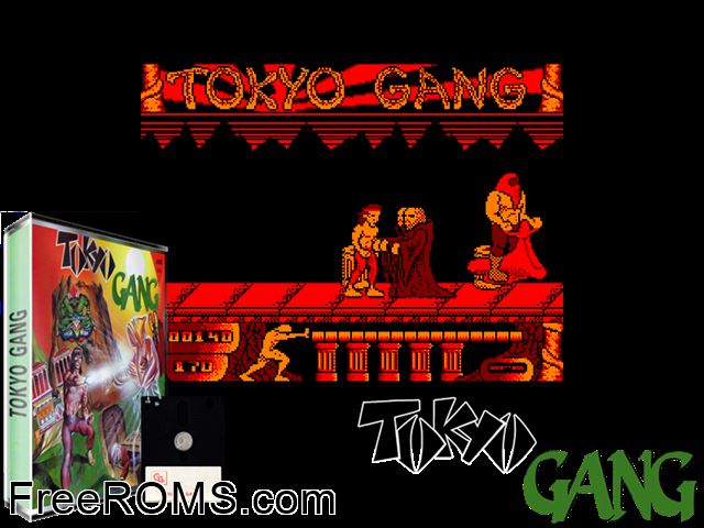 Tokyo Gang (S) (19xx) Amstrad CPC game showing 3D box cover and gameplay screenshot