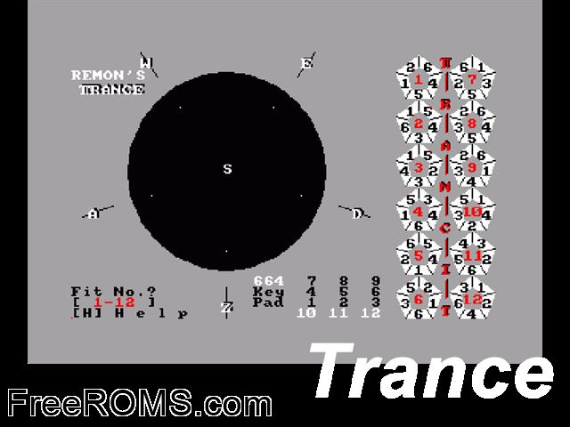 Trance (UK) (1989) Amstrad CPC game showing 3D box cover and gameplay screenshot