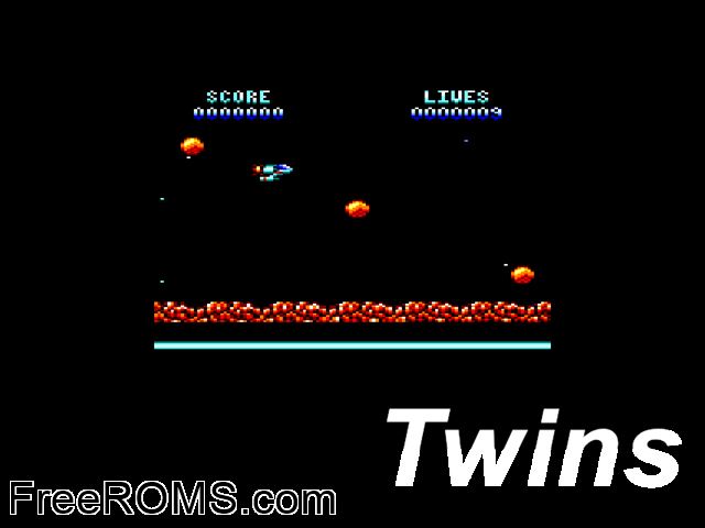 Twins (UK) (1991) Amstrad CPC game showing 3D box cover and gameplay screenshot