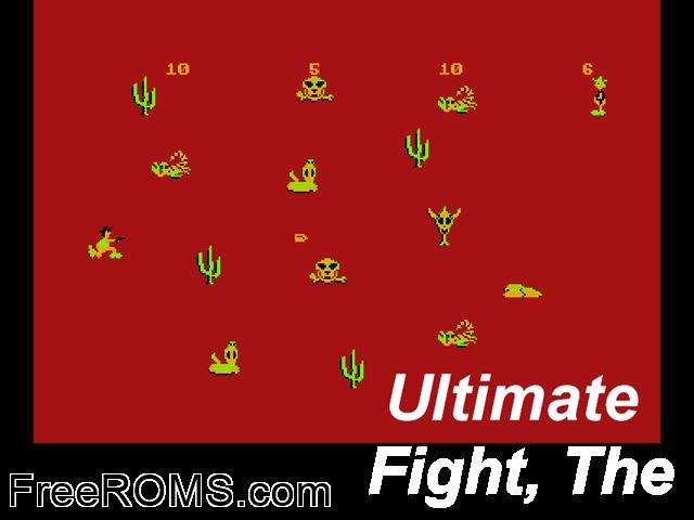 Ultimate Fight, The (UK) (19xx) Amstrad CPC game showing 3D box cover and gameplay screenshot