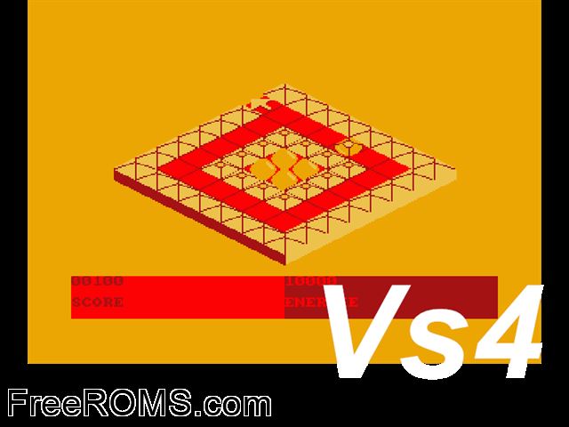 VS4 (F) (1987) Amstrad CPC game showing 3D box cover and gameplay screenshot