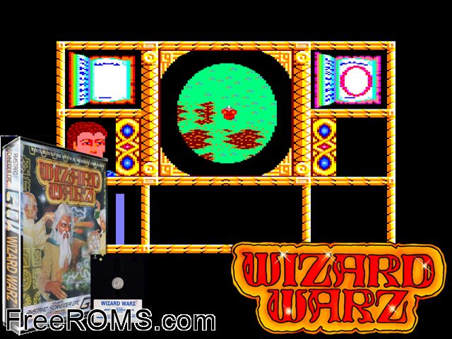 Wizard Warz (UK) (1987) Amstrad CPC game showing 3D box cover and gameplay screenshot