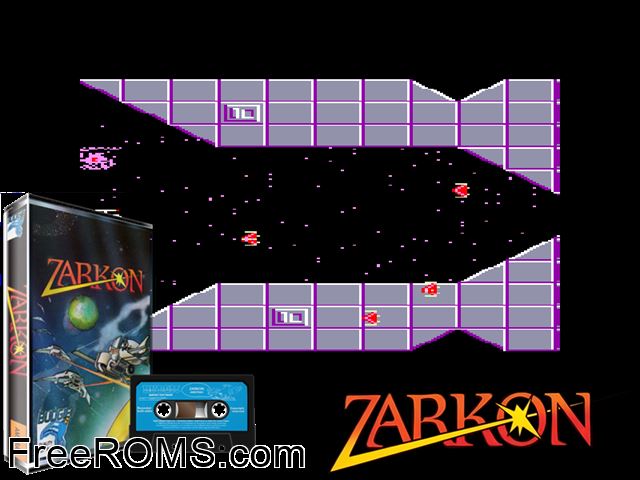 Zarkon (UK) (1987) Amstrad CPC game showing 3D box cover and gameplay screenshot