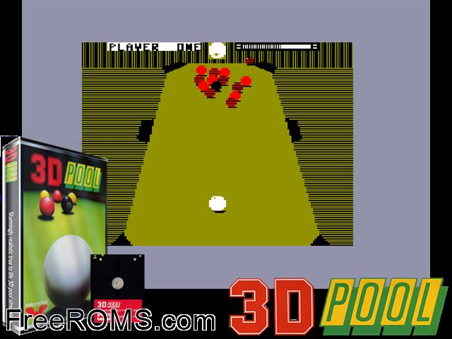 ZZZ_UNK_3D-POOL Amstrad CPC game showing 3D box cover and gameplay screenshot