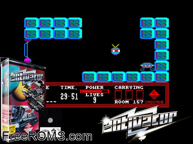 ZZZ_UNK_activatr Amstrad CPC game showing 3D box cover and gameplay screenshot