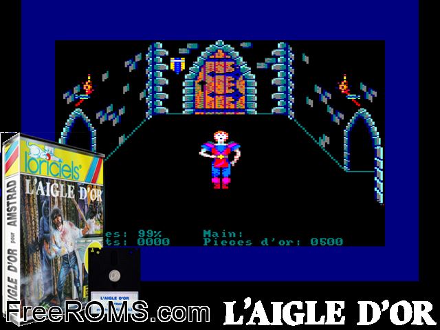 ZZZ_UNK_AIGLE-DO Amstrad CPC game showing 3D box cover and gameplay screenshot