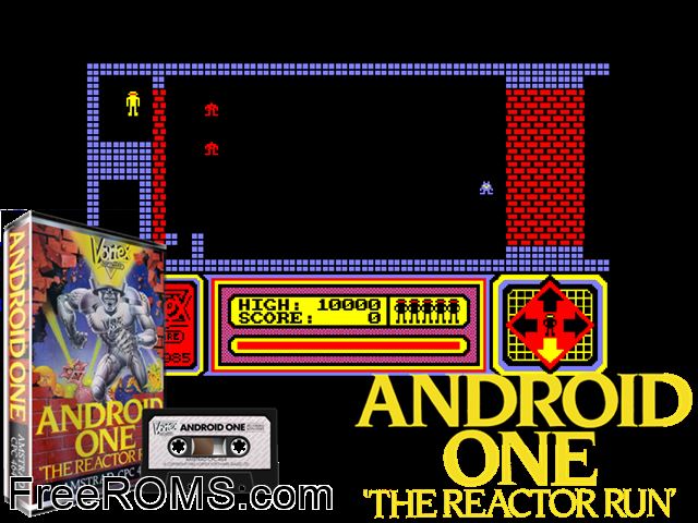 ZZZ_UNK_ANDROID Amstrad CPC game showing 3D box cover and gameplay screenshot