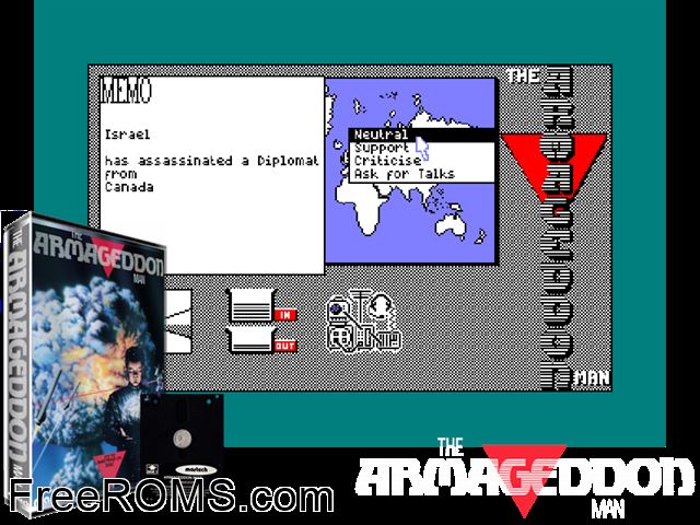 ZZZ_UNK_ARMAGED Amstrad CPC game showing 3D box cover and gameplay screenshot