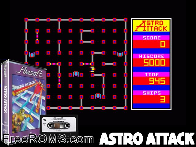 ZZZ_UNK_ASTRO_ Amstrad CPC game showing 3D box cover and gameplay screenshot