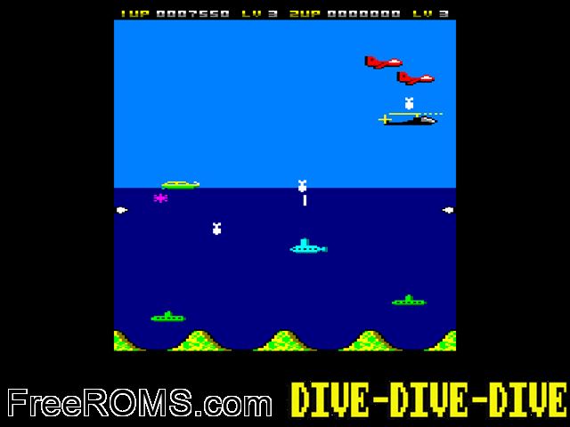 ZZZ_UNK_DIVEDIVE Amstrad CPC game showing 3D box cover and gameplay screenshot