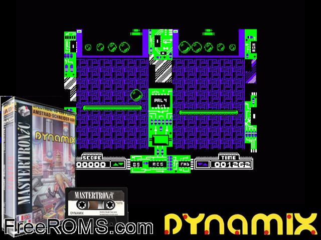 ZZZ_UNK_dynamix Amstrad CPC game showing 3D box cover and gameplay screenshot