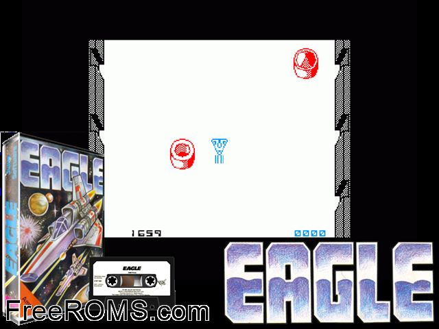 ZZZ_UNK_eagle Amstrad CPC game showing 3D box cover and gameplay screenshot