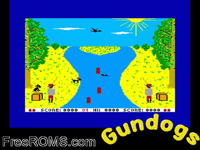ZZZ_UNK_gundogs Amstrad CPC game showing 3D box cover and gameplay screenshot