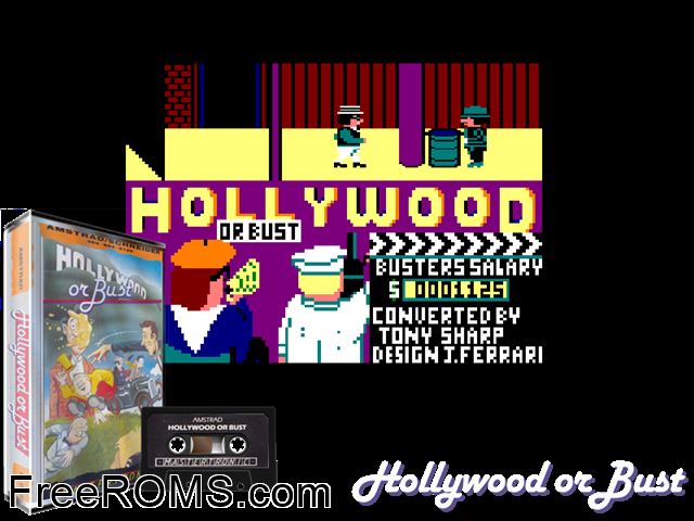 ZZZ_UNK_HOLLYWD Amstrad CPC game showing 3D box cover and gameplay screenshot