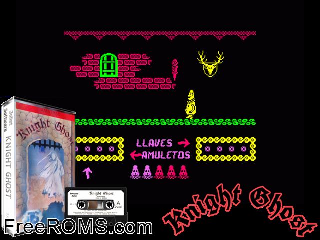 ZZZ_UNK_knigghos Amstrad CPC game showing 3D box cover and gameplay screenshot