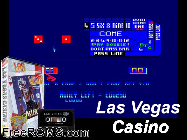 ZZZ_UNK_LAS_VEGA Amstrad CPC game showing 3D box cover and gameplay screenshot