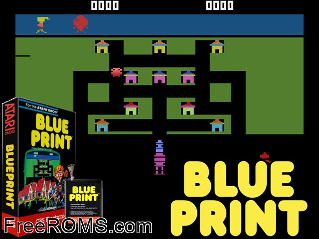 Blueprint Atari game showing 3D box cover and gameplay screenshot