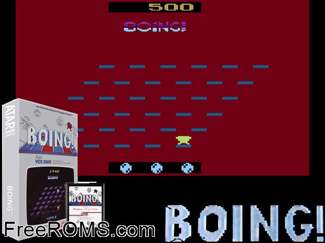Boing Atari game showing 3D box cover and gameplay screenshot