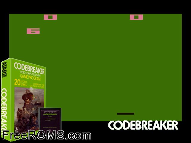 Code Breaker Atari game showing 3D box cover and gameplay screenshot