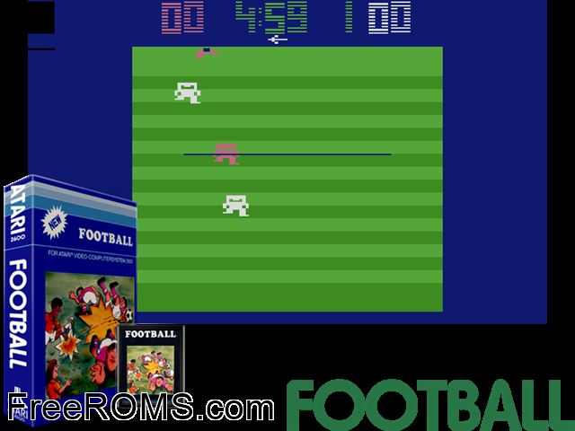 International Soccer Atari game showing 3D box cover and gameplay screenshot