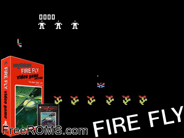Fire Fly Atari game showing 3D box cover and gameplay screenshot