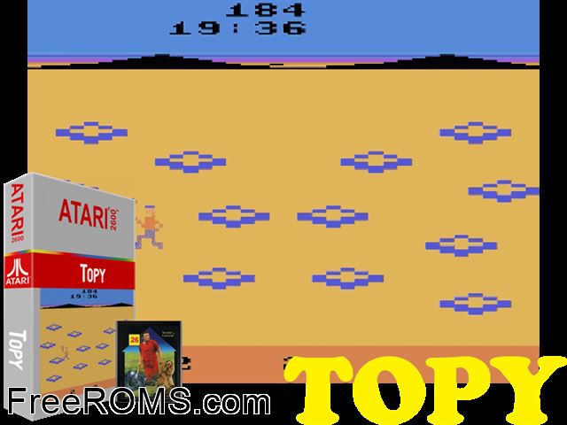 Hole Hunter Atari game showing 3D box cover and gameplay screenshot
