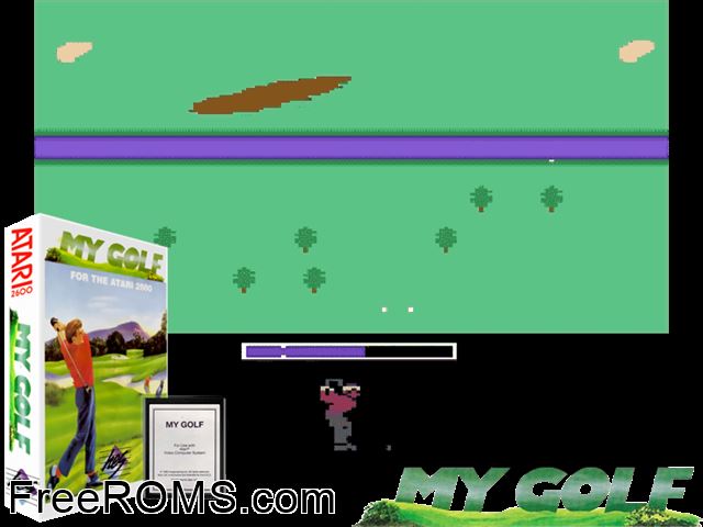 My Golf Atari game showing 3D box cover and gameplay screenshot