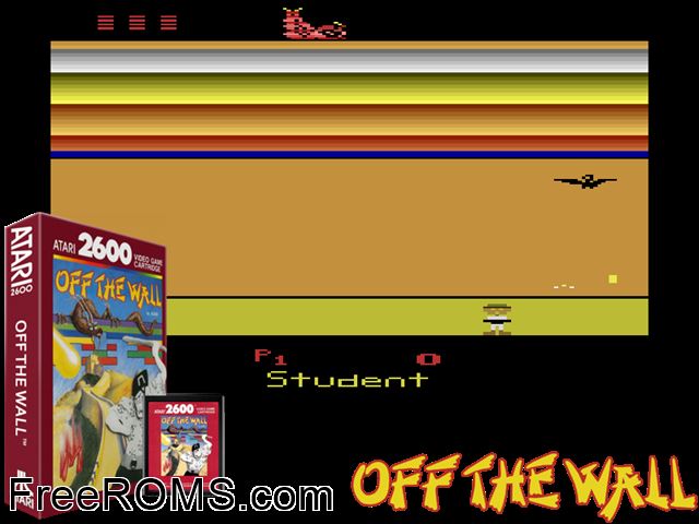 Off The Wall Atari game showing 3D box cover and gameplay screenshot