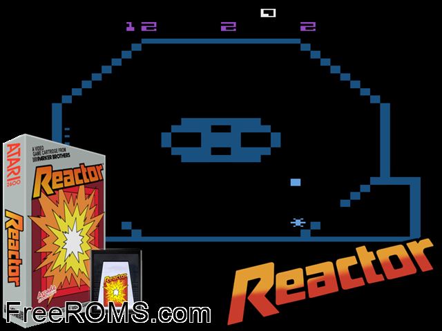 Reactor Atari game showing 3D box cover and gameplay screenshot